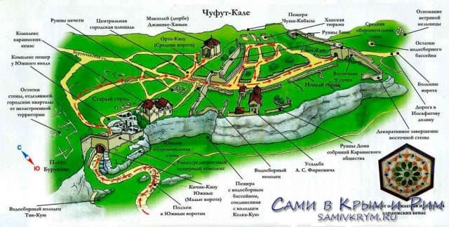 Карта-крепости-Чуфут-кале