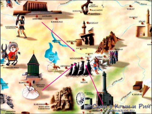 Карта-Каппадокии-и-ее-окрестностей