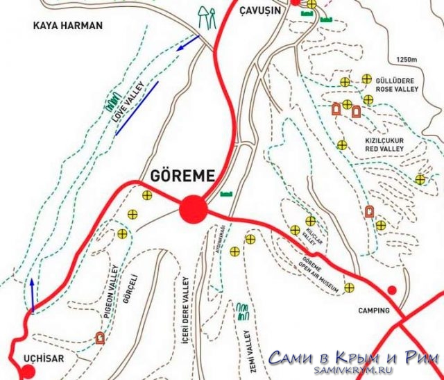 Карта-маршрута по долине Любви