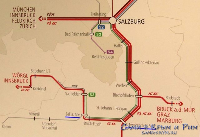 Железные дороги региона Зальцбург