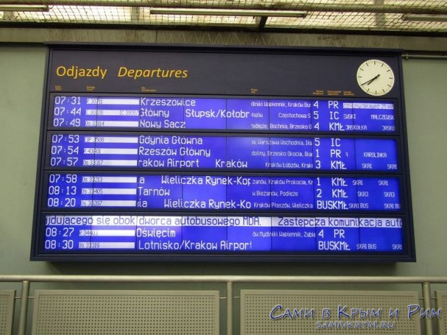 Главное расписание о вокзалам