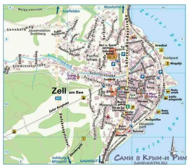 Карта-поселка-Цель-ам-Зее