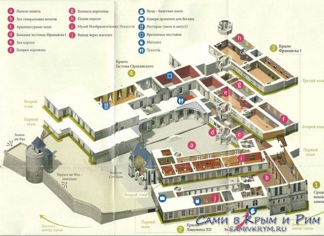 План дворца и внутренних помещений