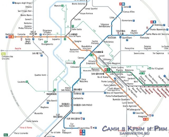 Схема метро РИма