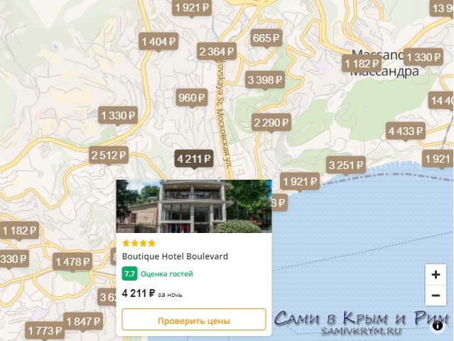 Hotellook карта поиска отелей