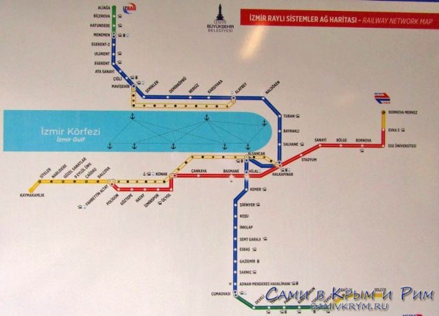 Карта метро Измира