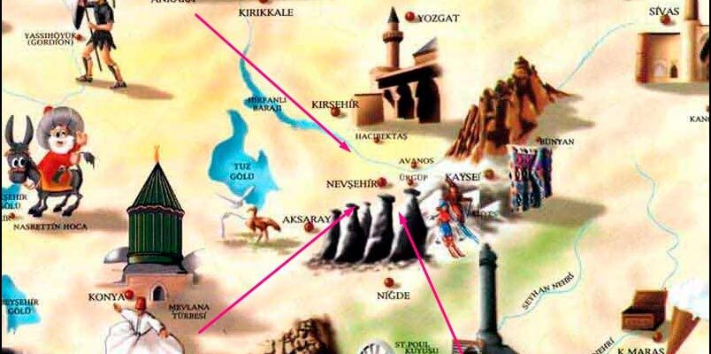 Карта-Каппадокии-и-ее-окрестностей