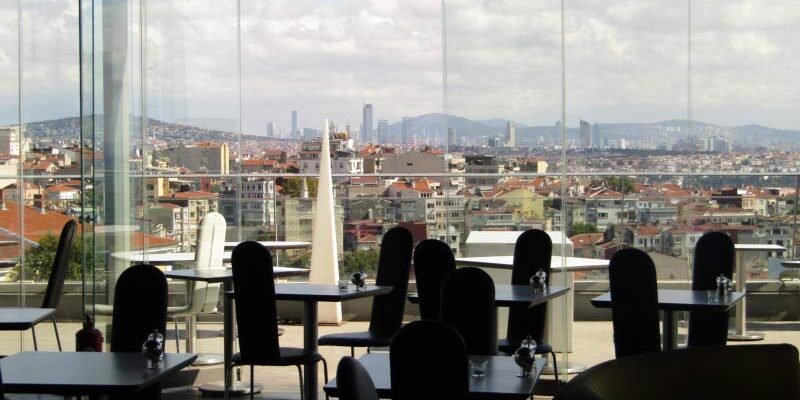 Вид на Стамбул из ресторана 360