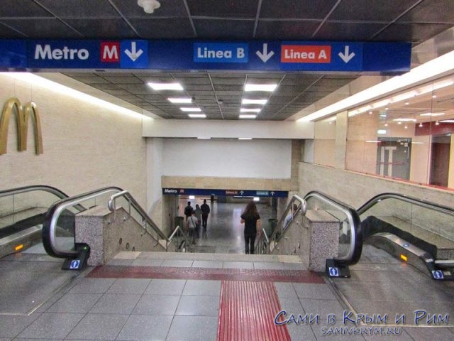 Спуск в метро РИма