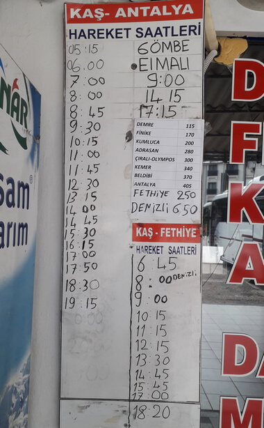 Расписание автобусов из Каша