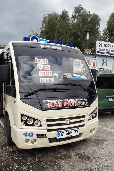 Автобус из Каш на пляжи