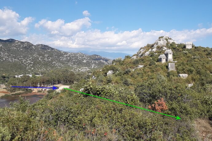 От парковки к крепости Симена