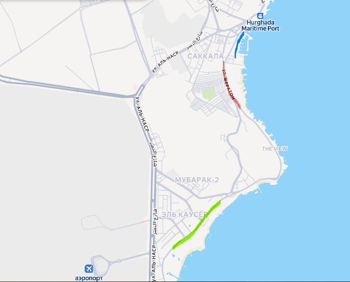 Карта Хургады