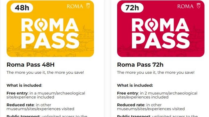 Roma Pass 48hrs-72hrs